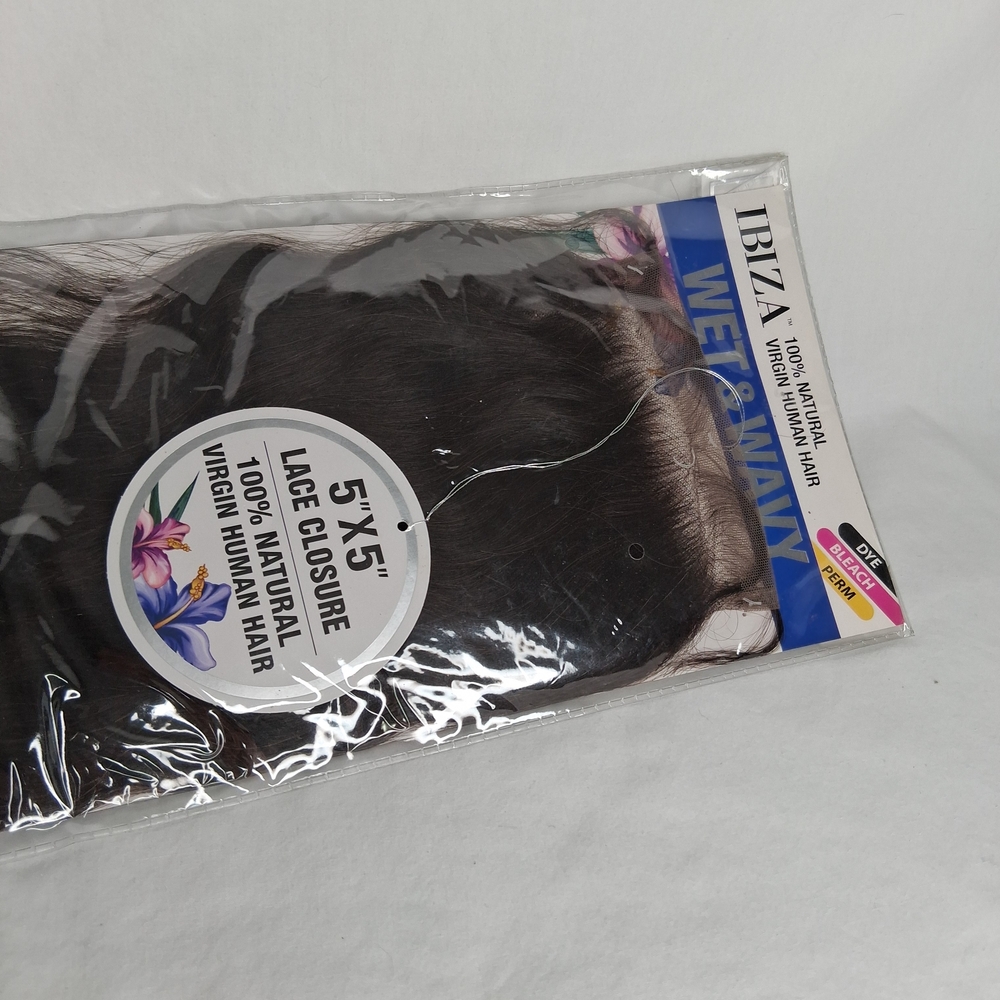 Ibiza Natural Virgin Human Hair Lace Closure - Dark Brown